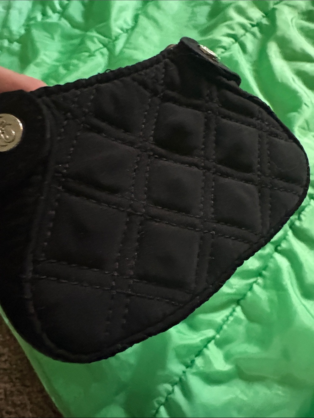 Vera Bradley Black Quilted Mini Chain-Handle Shoulder Bag - Picture 3 of 8